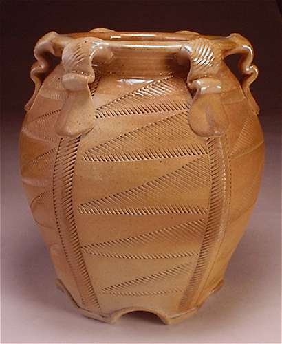 Wood Fired Stoneware Urn